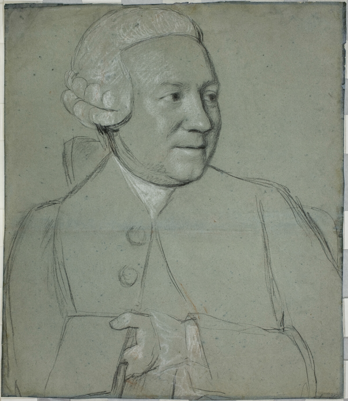 Portrait of a Man Holding a Book, Turned to the Right — Jean Etienne Liotard