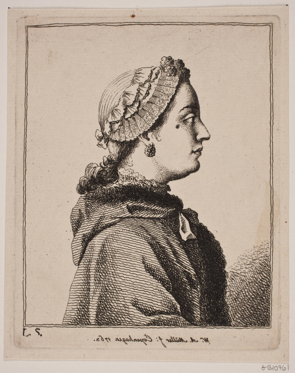 En yngre Dame i Profil — W.A. Müller