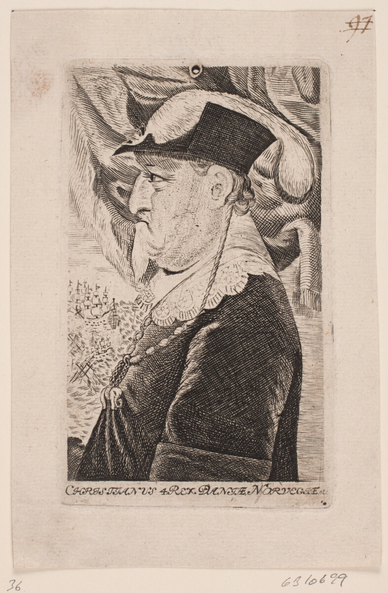 Christian IV som gammel. Profil — Ubekendt