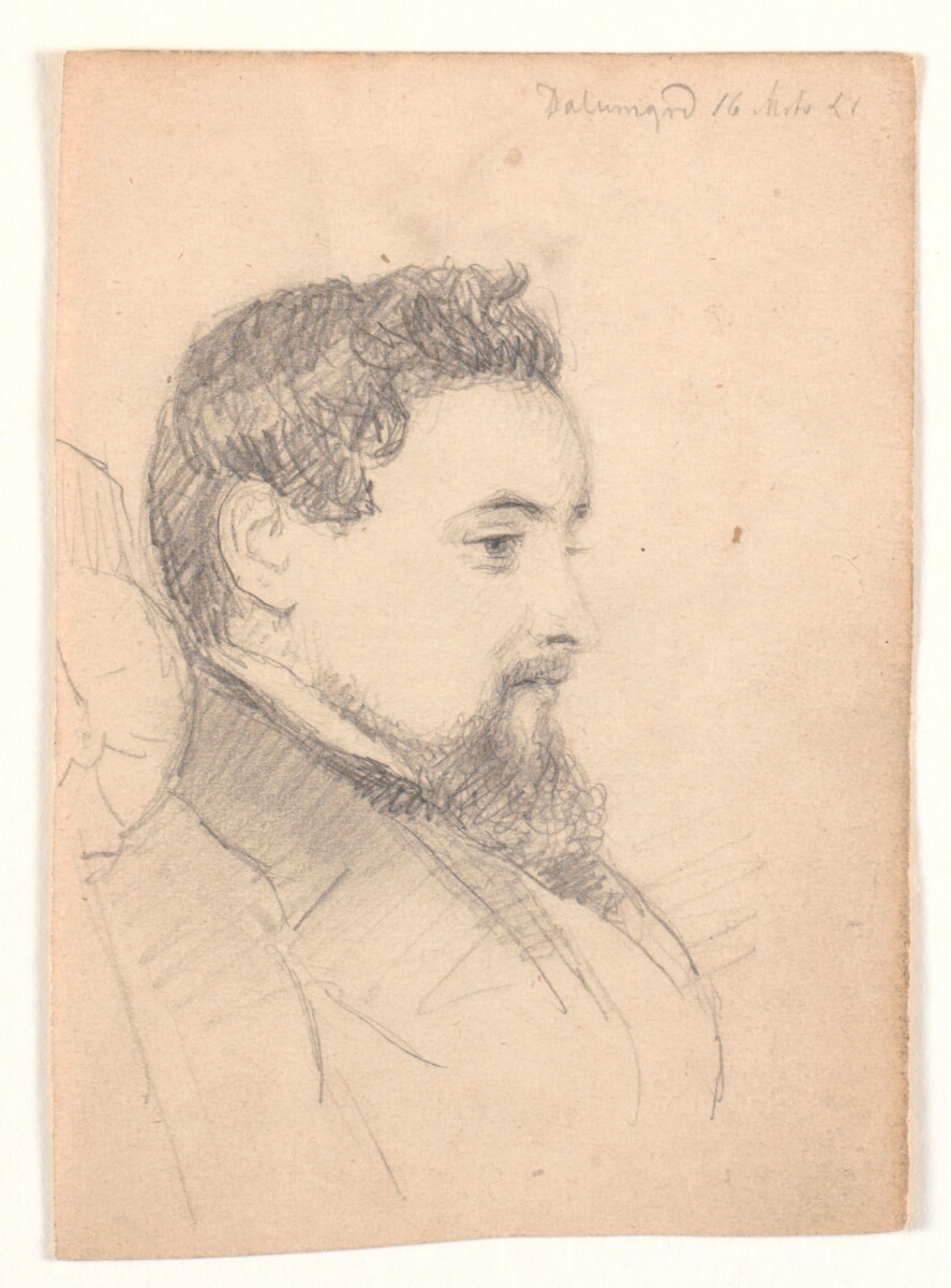 Mandsportræt, profil mod højre — Andreas Fritz