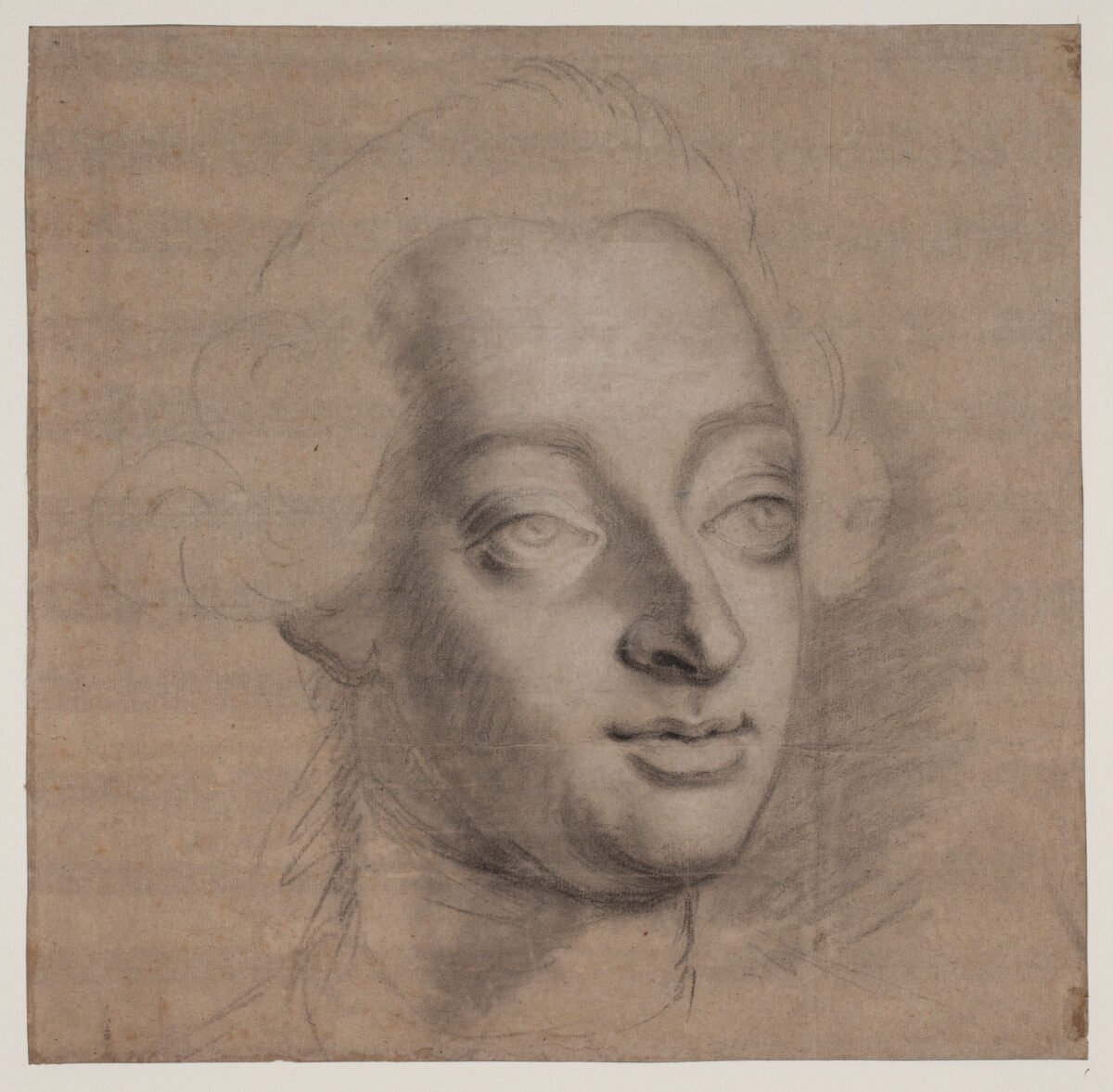 Portræt af Frederik V. 3/4 Profil — Jacques François Joseph Saly