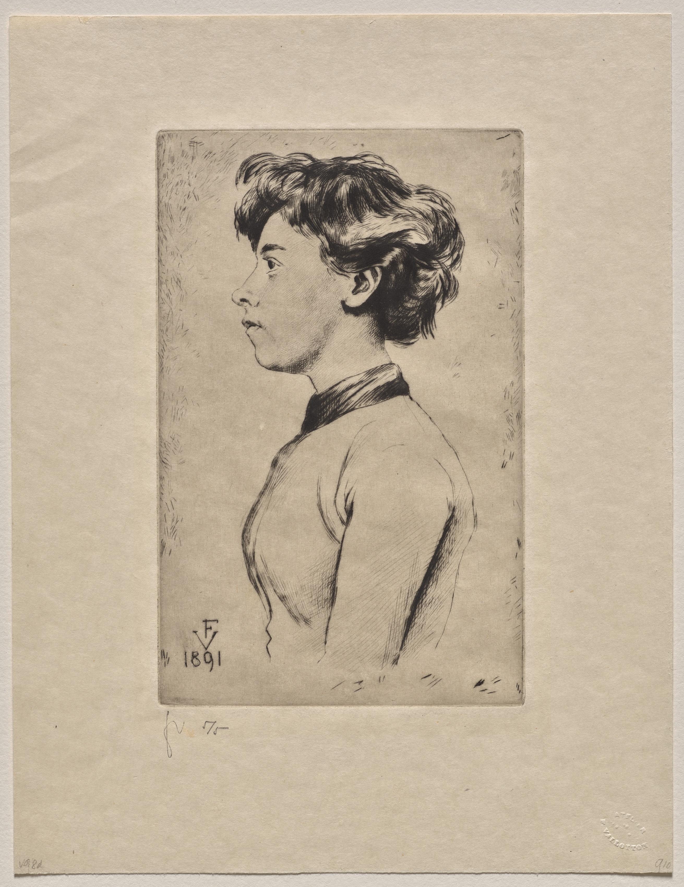 Young Girl in Profile — Félix Vallotton
