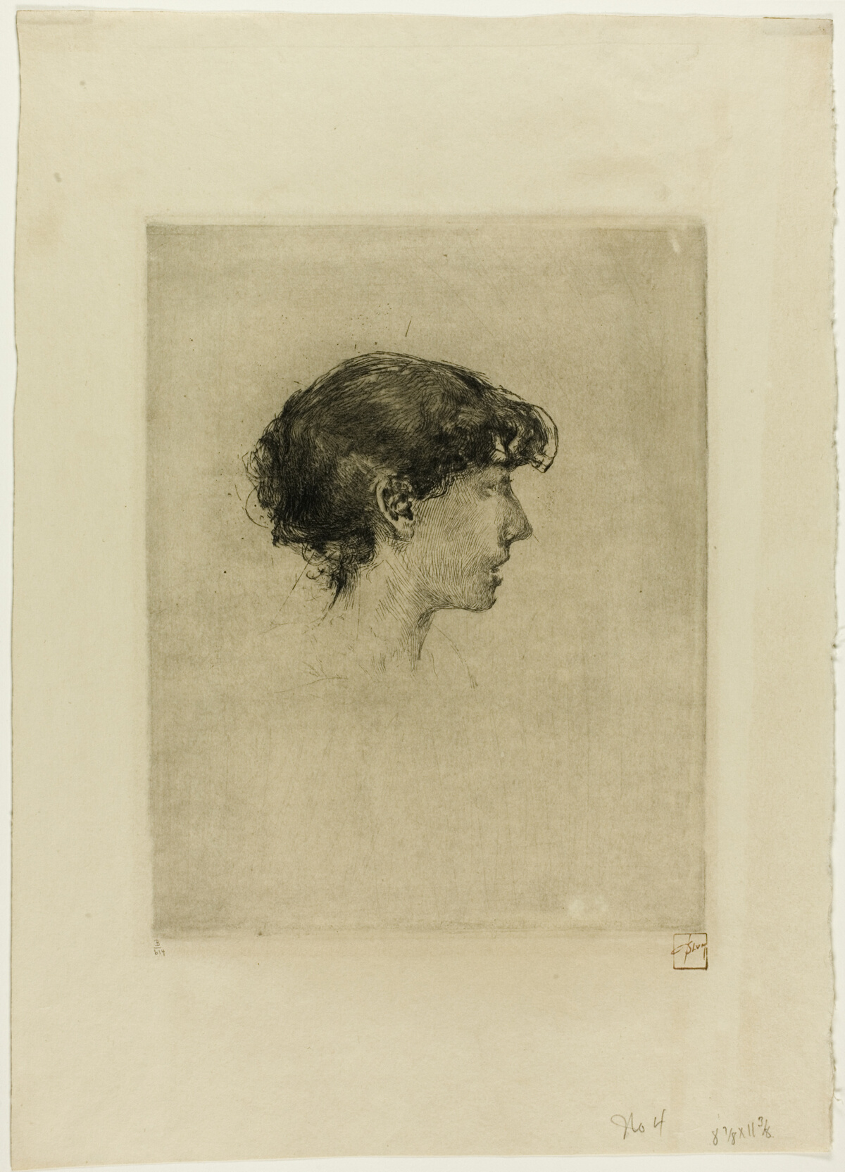 Head of a Girl, Profile — Robert Frederick Blum