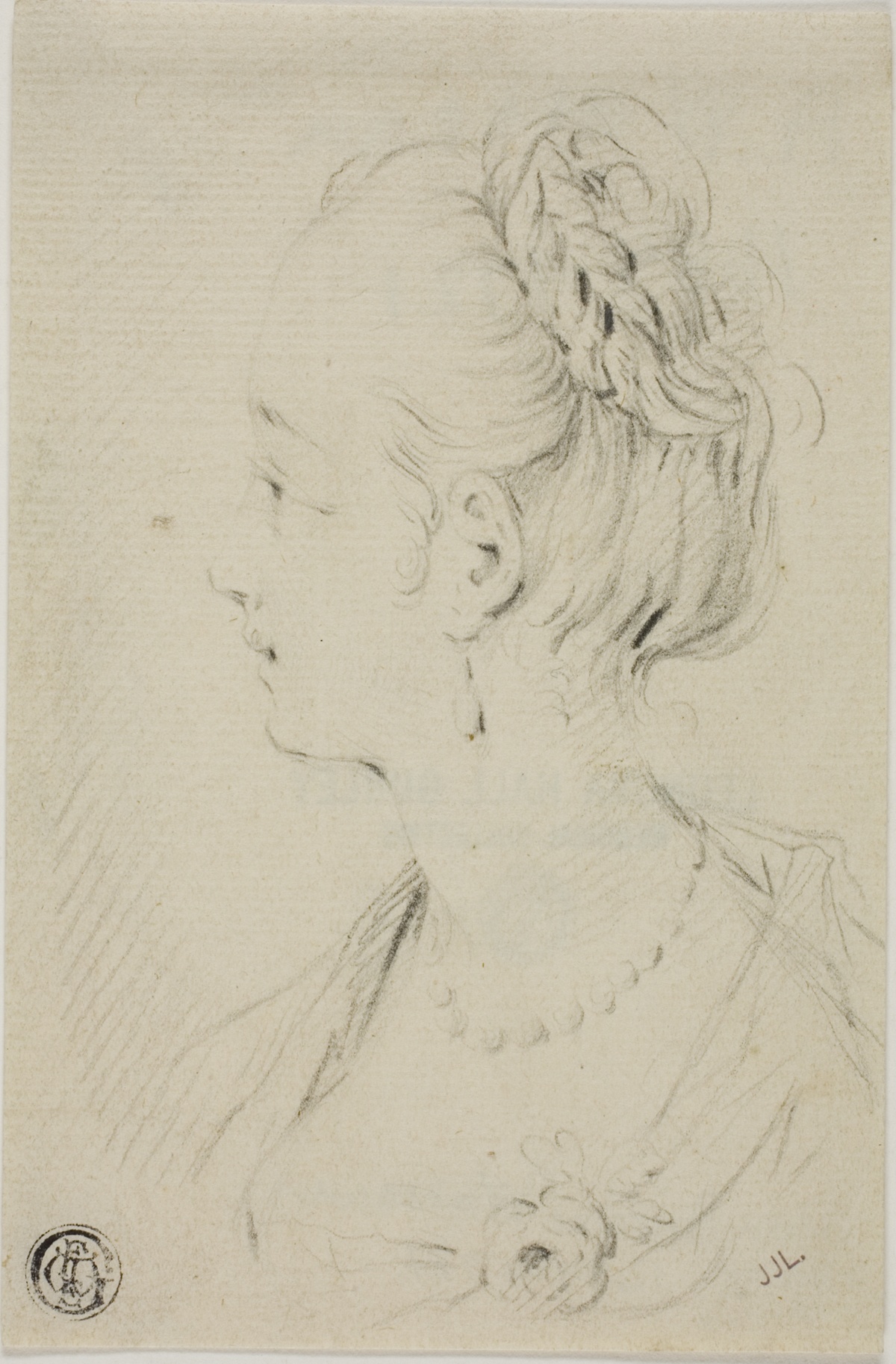 Profile Bust of Young Woman — François Boucher