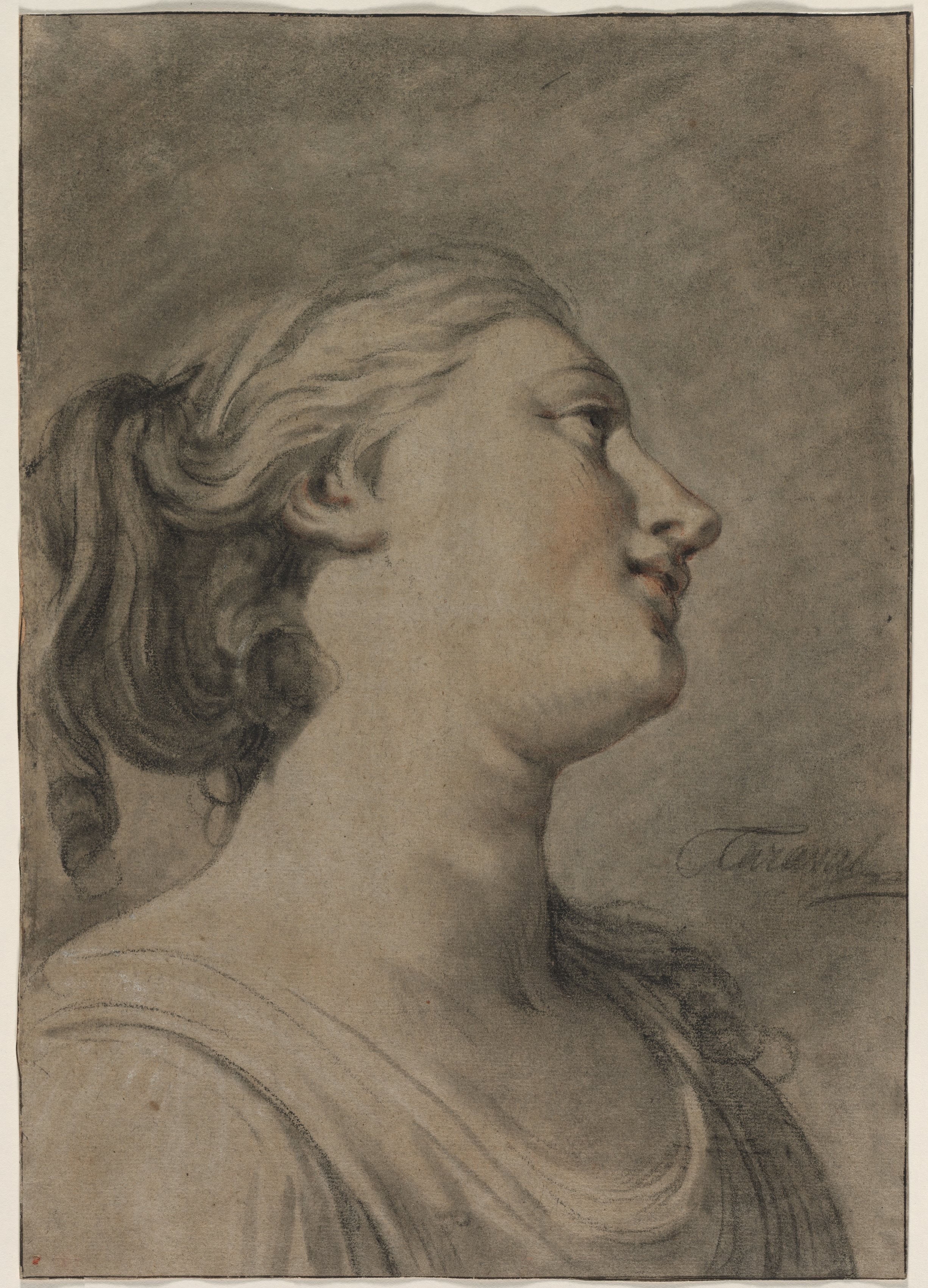 Head of a Female Figure in Profile, Turned to the Right — Hughes Taraval