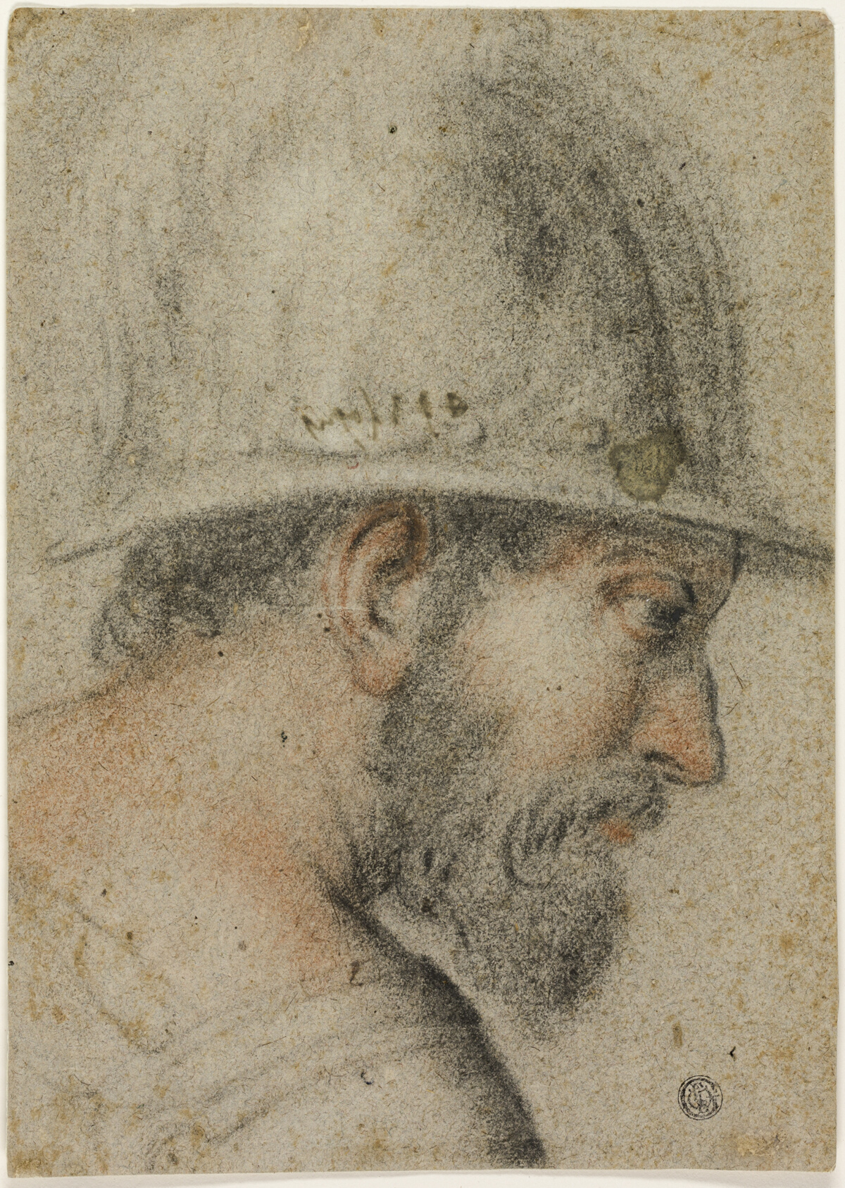 Profile Head of a Soldier with Helmet — Gabriele Caliari