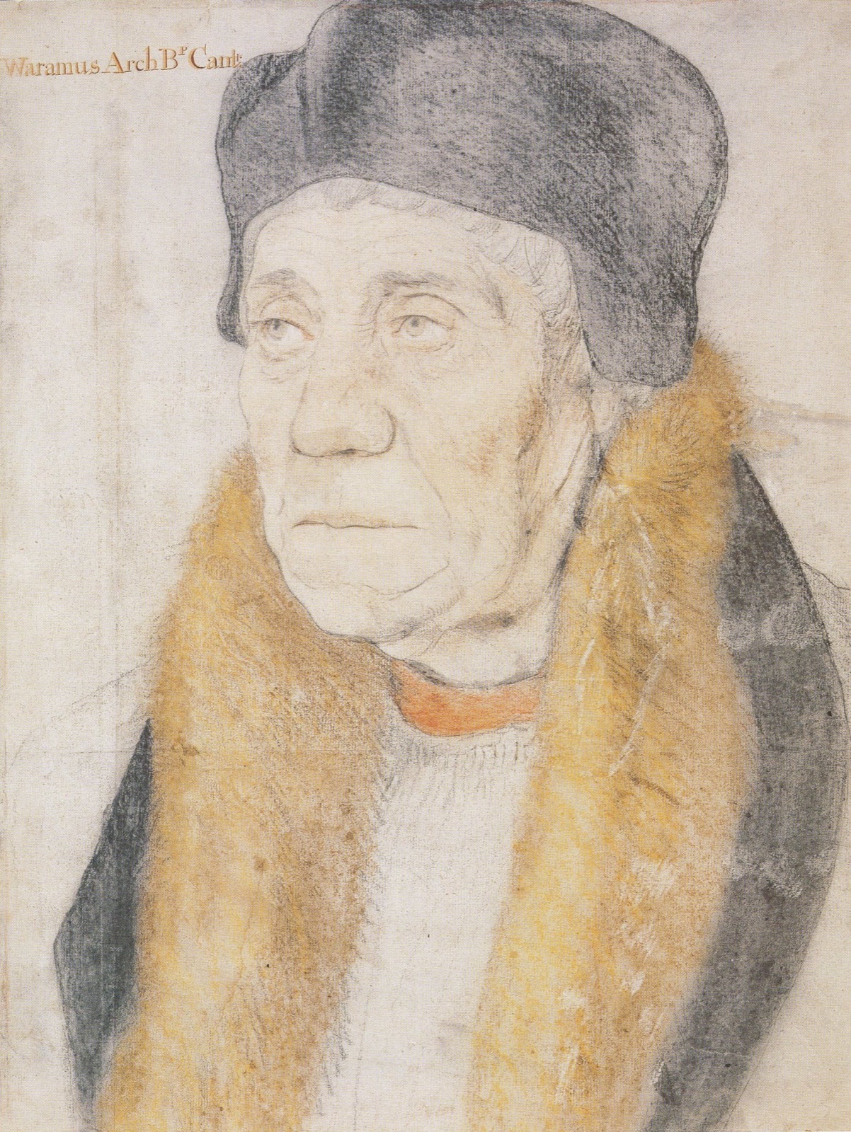 William Warham, Archbishop of Canterbury, drawing by Hans Holbein the Younger — Hans Holbein the Younger