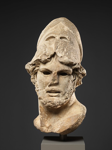Marble head of a Greek general — Artiste inconnu