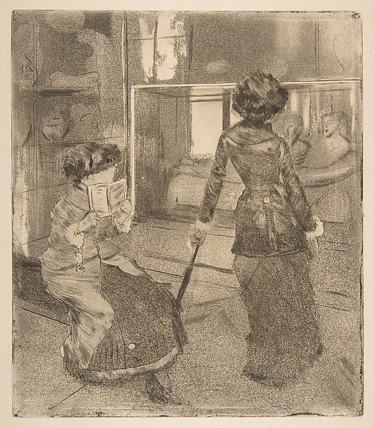 Mary Cassatt at the Louvre: The Etruscan Gallery — Edgar Degas