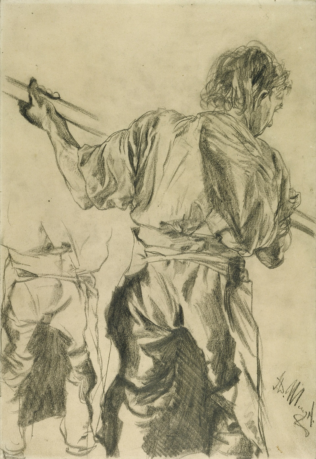 Adolph Menzel - Figurenstudie (1872) — Adolph von Menzel