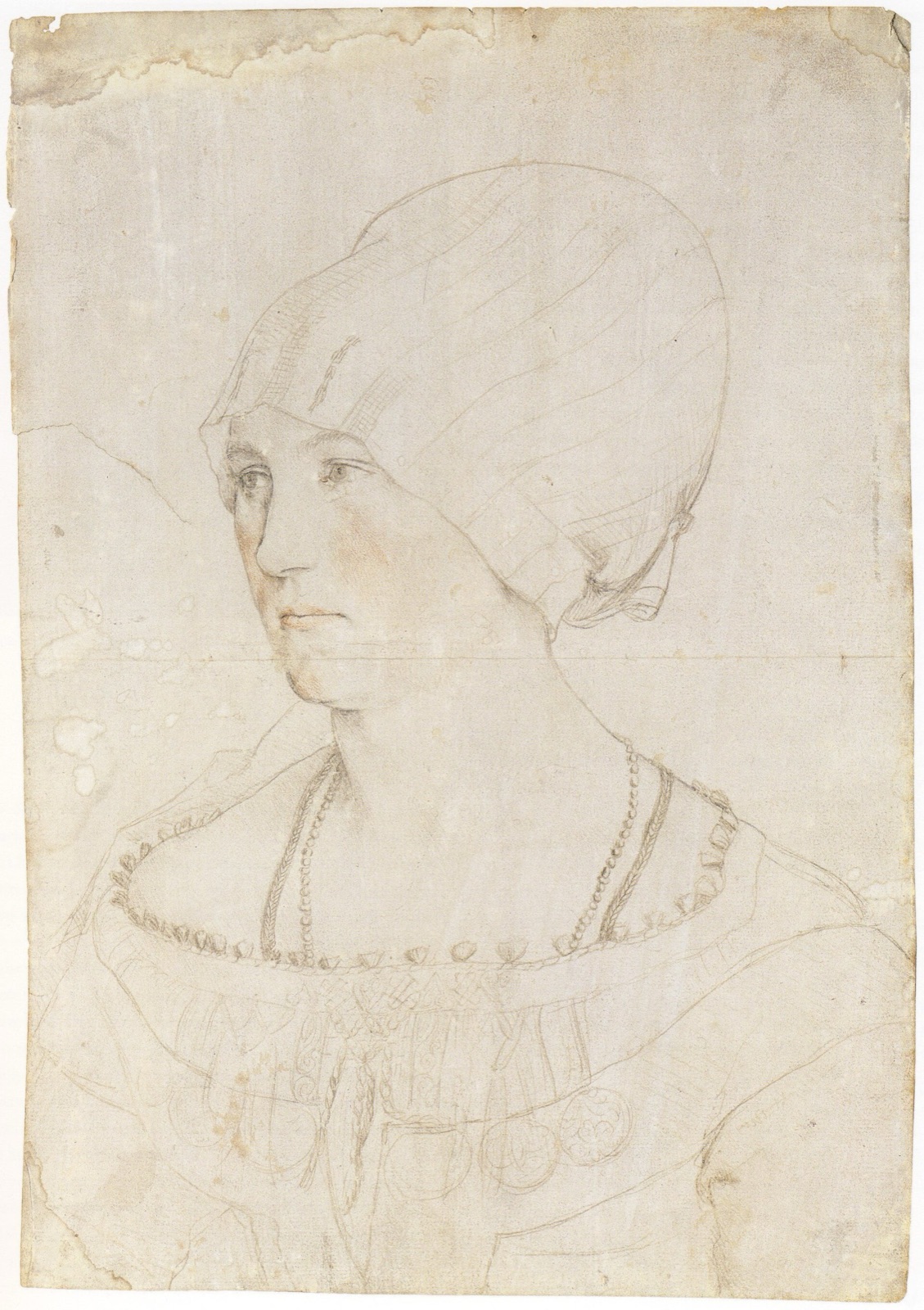Portrait Drawing of Dorothea Meyer, by Hans Holbein the Younger — Hans Holbein the Younger