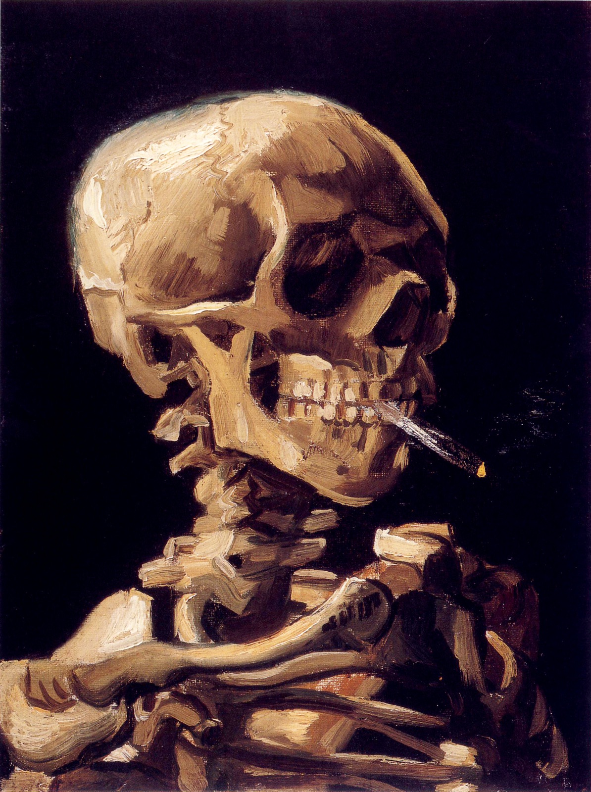 Van Gogh - Skull with a burning cigarette — Vincent van Gogh