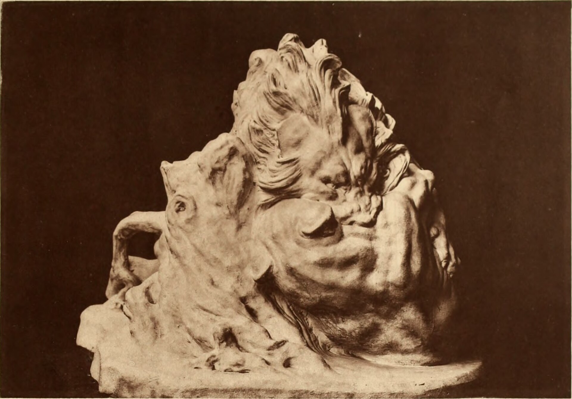 Fighting lions (second view) - Art life of William Rimmer — Internet Archive Book Images