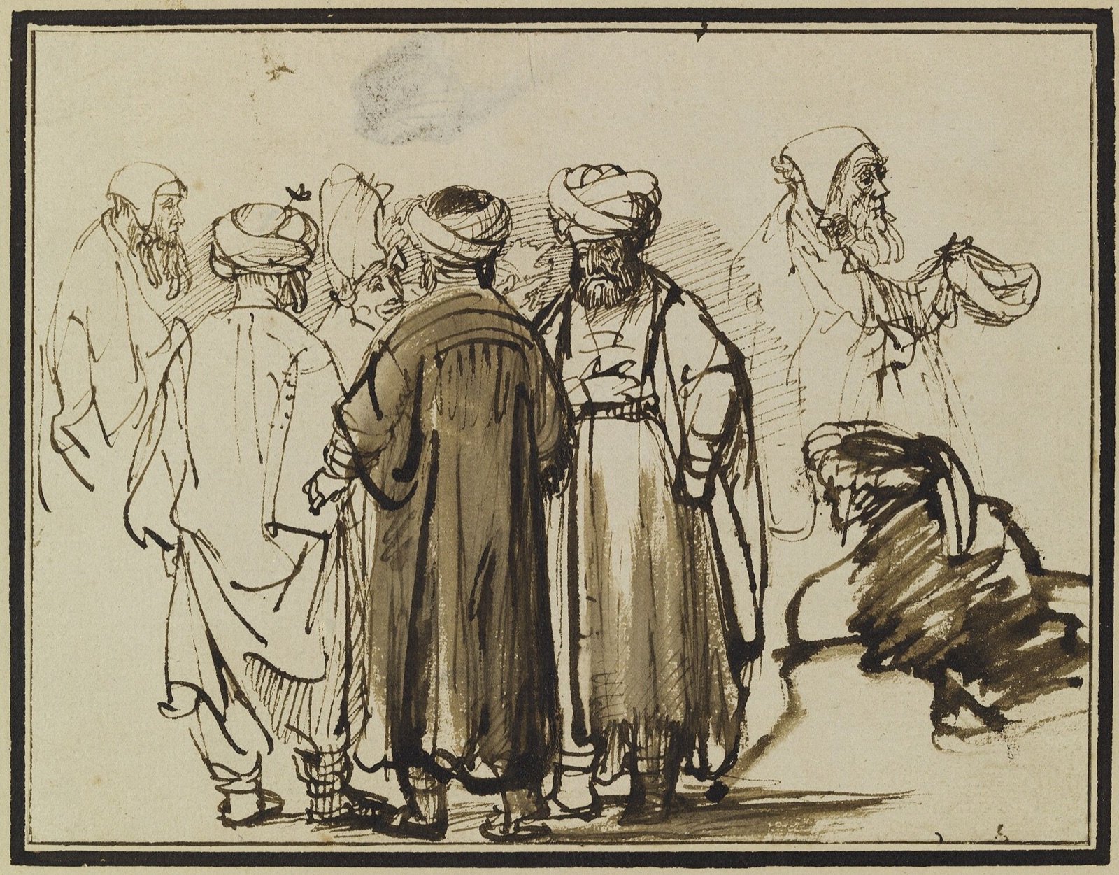 Rembrandt Men in oriental dress — Rembrandt