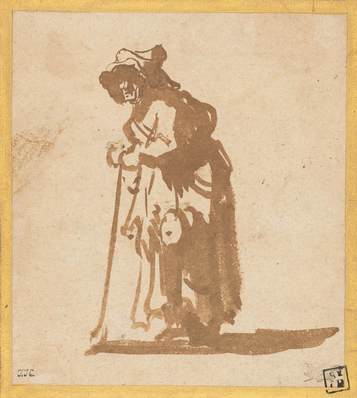 Rembrandt van Rijn, Beggar Woman Leaning on a Stick, 1628-1630, NGA 9846 — Rembrandt