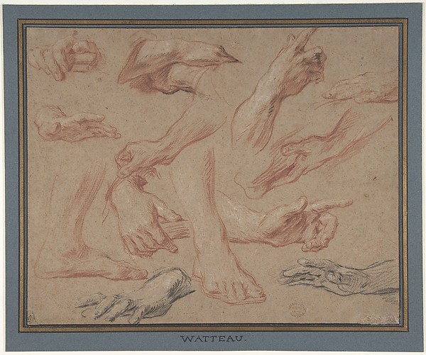Studies of Hands and Feet — François Le Moyne