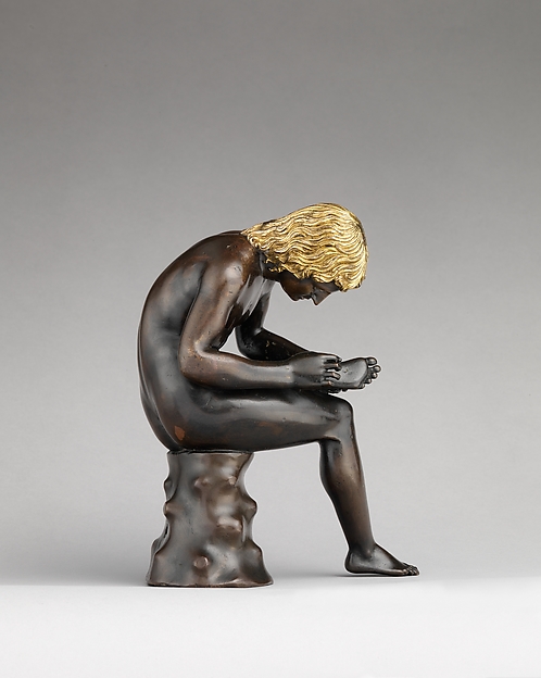 Spinario (boy pulling a thorn from his foot) — Antico