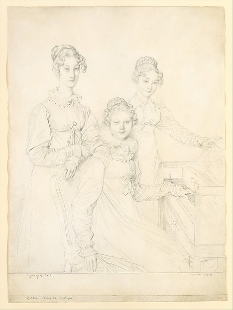 The Kaunitz Sisters (Leopoldine, Caroline, and Ferdinandine) — Jean Auguste Dominique Ingres