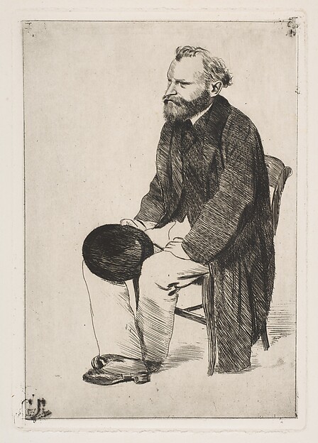 Édouard Manet, Seated, Turned to the Left — Edgar Degas
