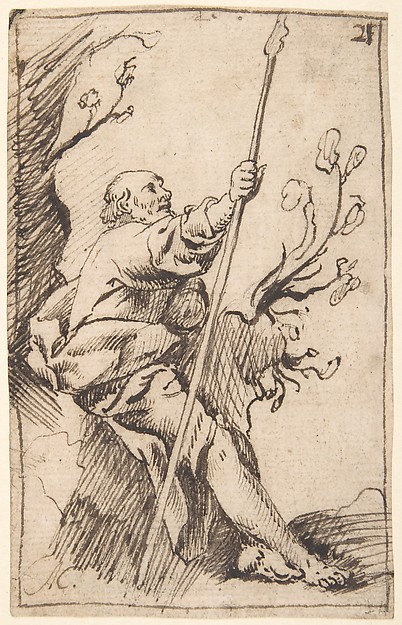 Figure of St. James the Great Seated in a Landscape — Antonio Castillo y Saavedra
