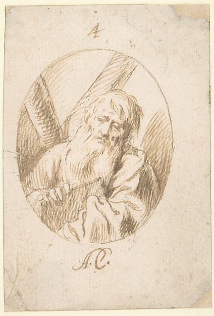 Half-length Figure of St. Andrew in an Oval — Antonio Castillo y Saavedra