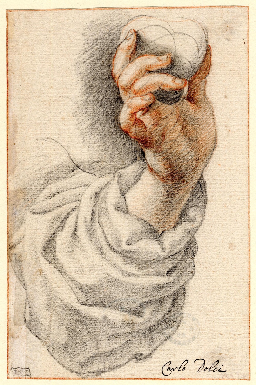 Carlo Dolci - Hand holding the Sacred Heart — Carlo Dolci