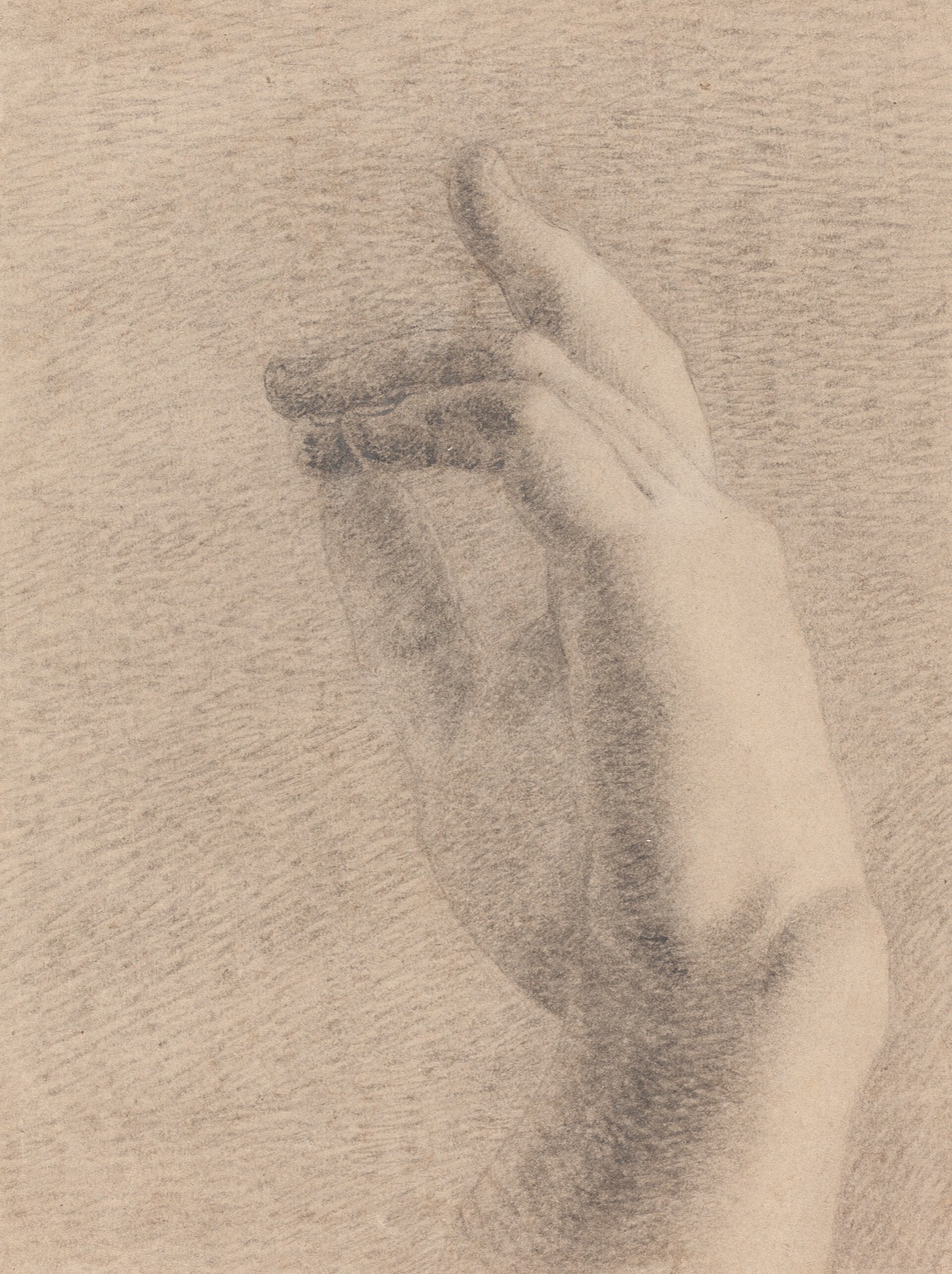 Benjamin Robert Haydon, Study of a Hand (recto), NGA 76041 — Benjamin Robert Haydon