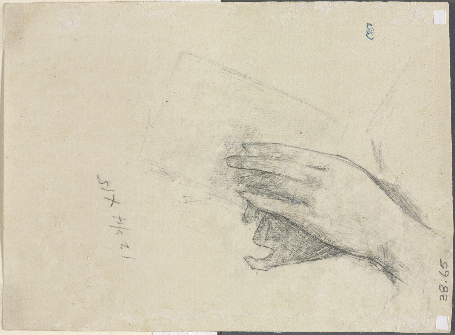 Childe Hassam - Hands Holding a Book (verso) - 1938.65.b - Cleveland Museum of Art — Childe Hassam