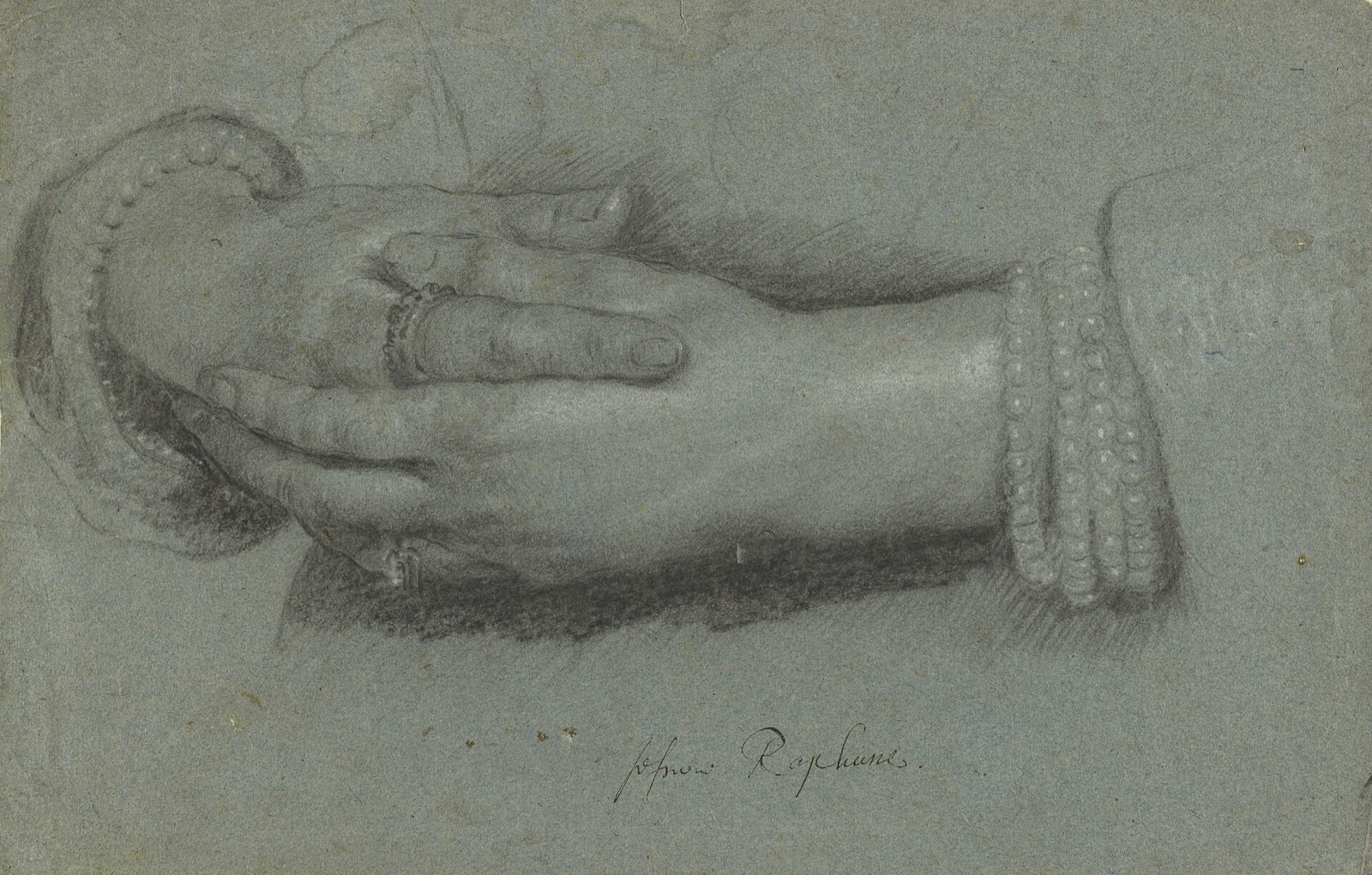 Cornelis Jansen van Ceulen (Cornelius Jonson) -Study of a Woman's Hands, 1646- Getty Museum, 91.GB.57 — Cornelis Janssens van Ceulen