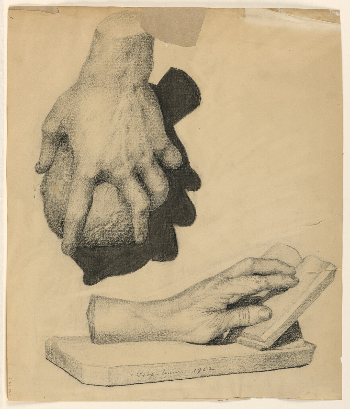 Drawing, Rendering of Casts of Hands, 1902 (CH 18392251) — Gilbert Tompkins