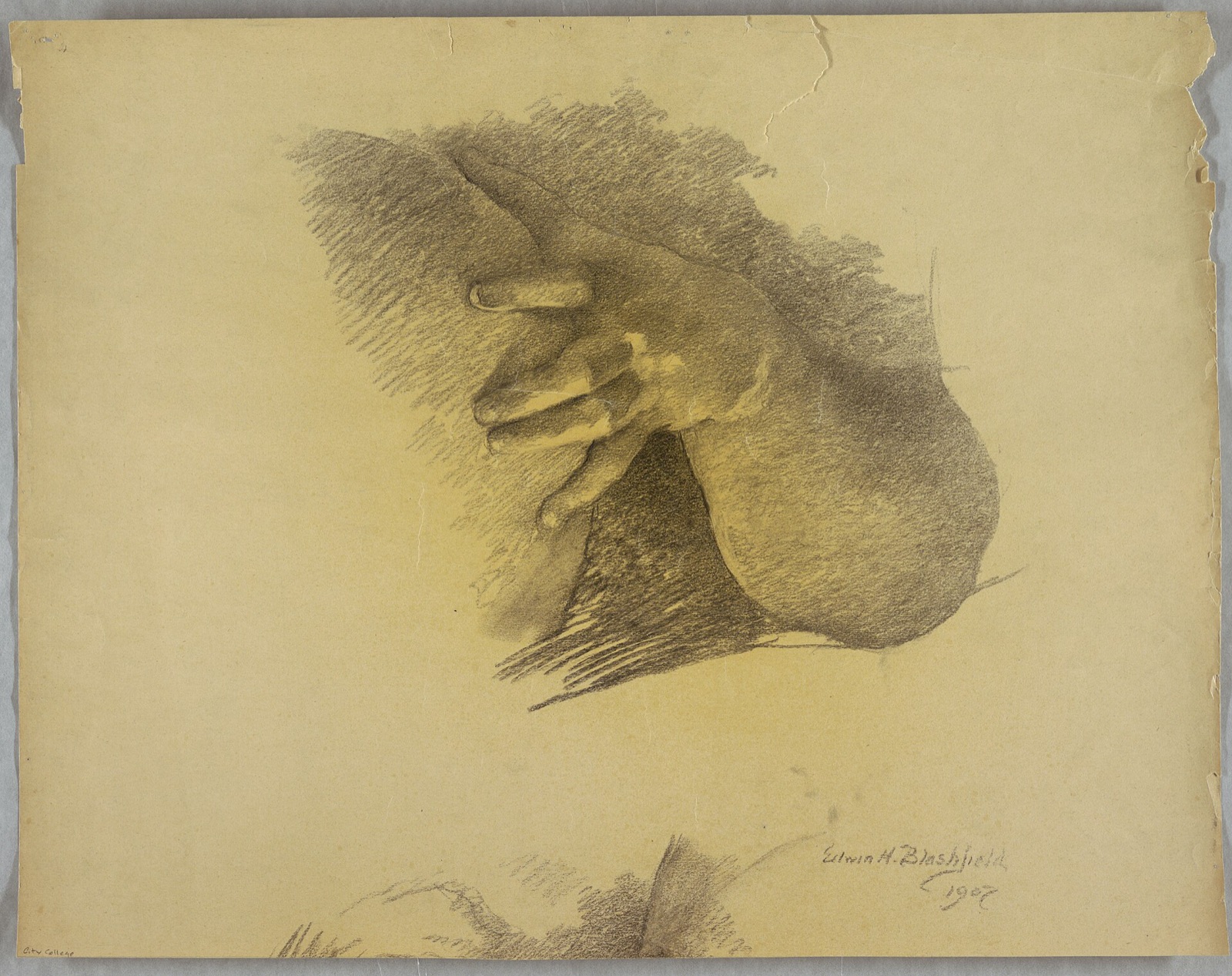 Drawing, Study of Arm and Hand, 1907 (CH 18467919) — Edwin Blashfield