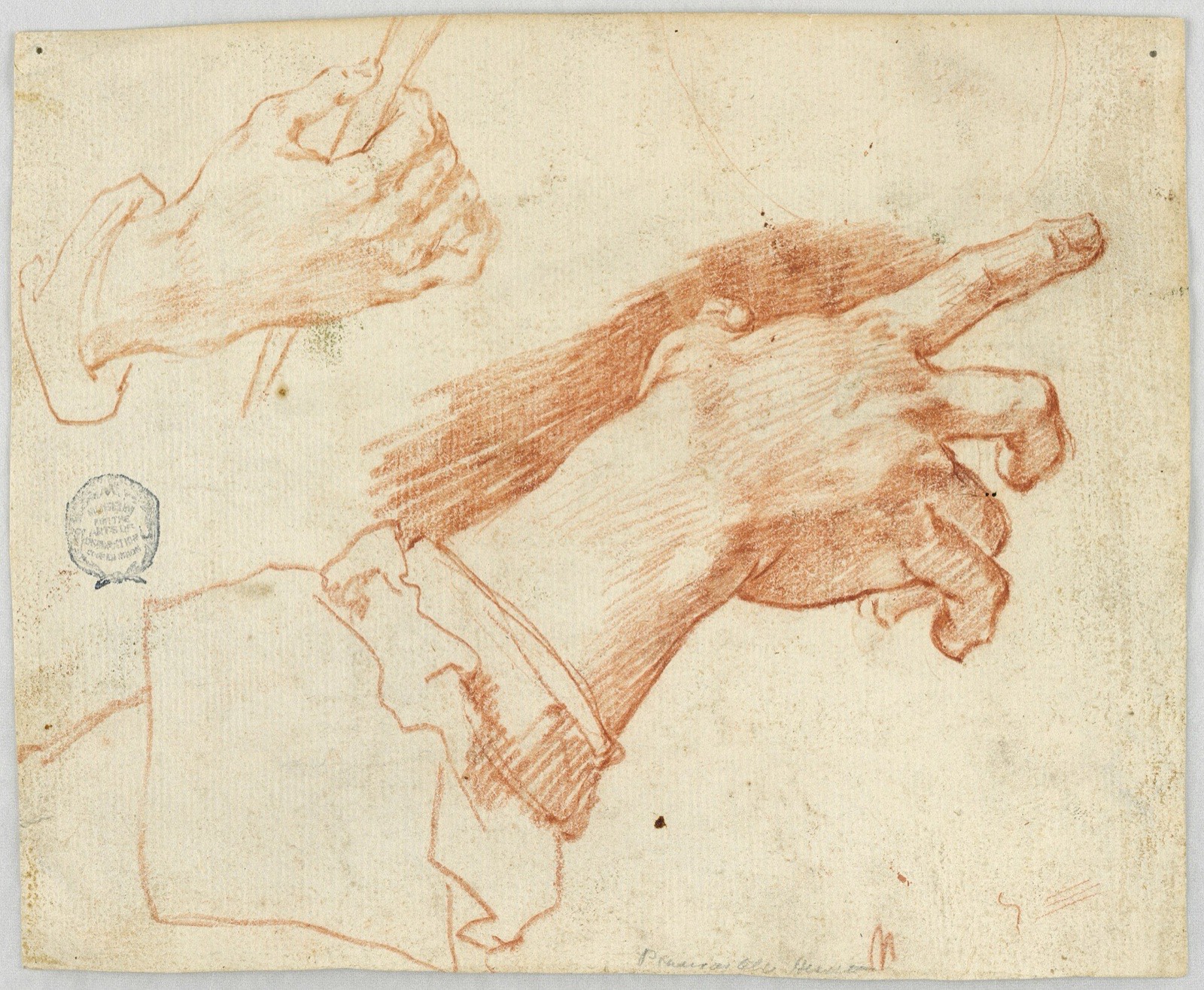 Drawing, Study of Gesturing Hands, 18th century (CH 18120757) — Unknown artist
