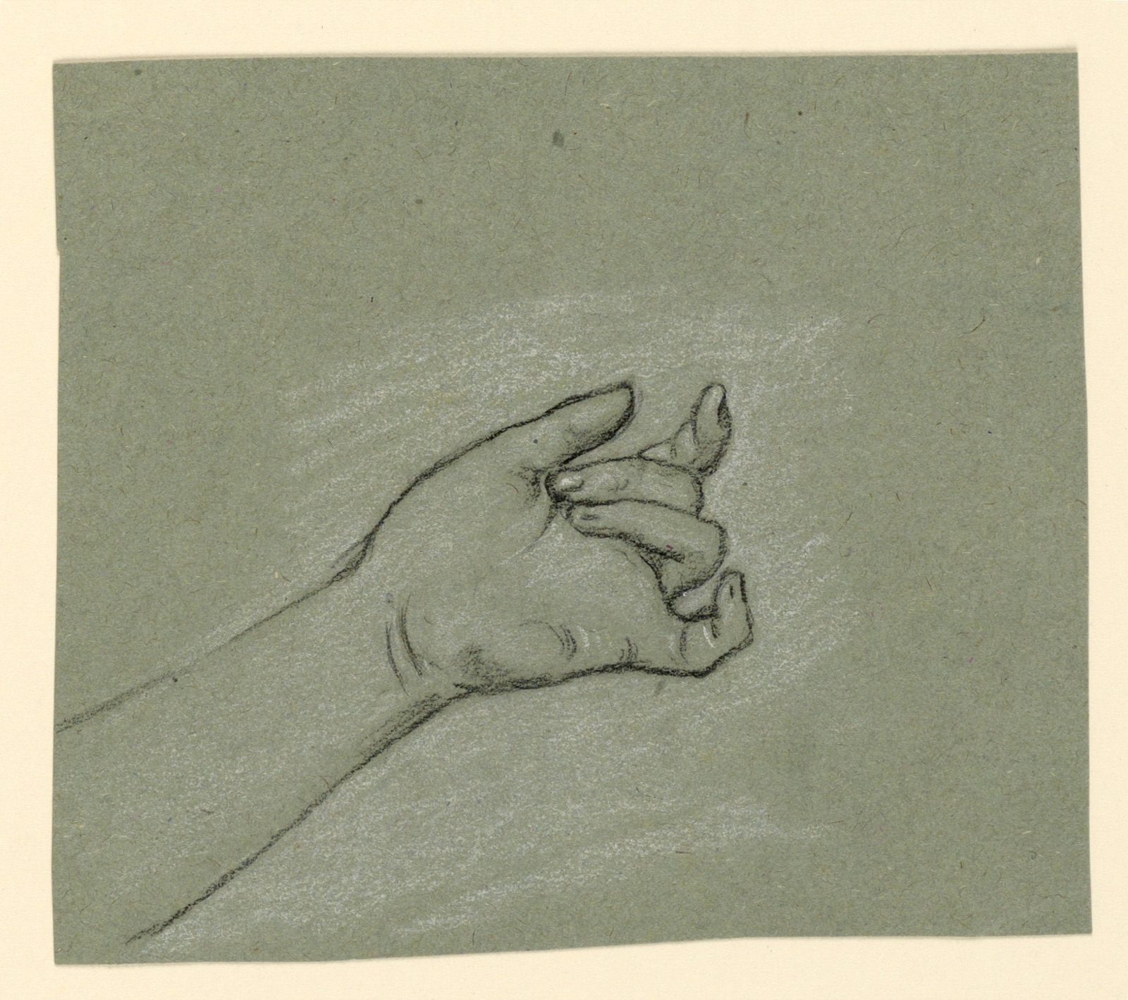 Drawing, study of wrist and left hand, ca. 1890 (CH 18404493) — Elihu Vedder