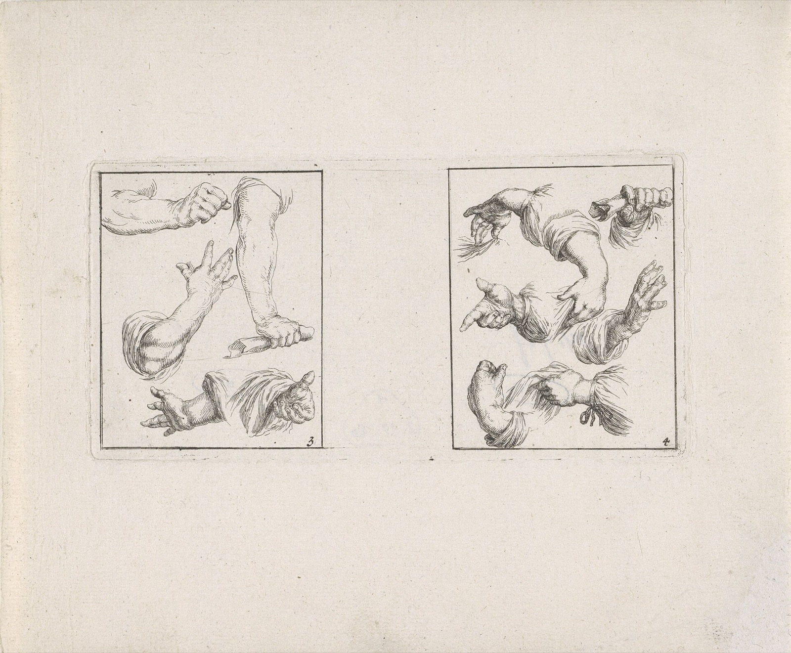 Handen Tekenvoorbeelden (serietitel) Livre pour apprendre à dessiner (serietitel), RP-P-1904-937 — Unknown artist