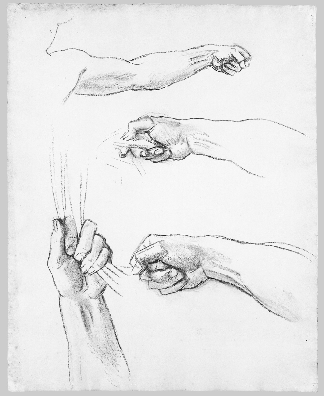 Hands, Study for "Apollo in His Chariot with the Hours" MET 1973.268.2 — John Singer Sargent