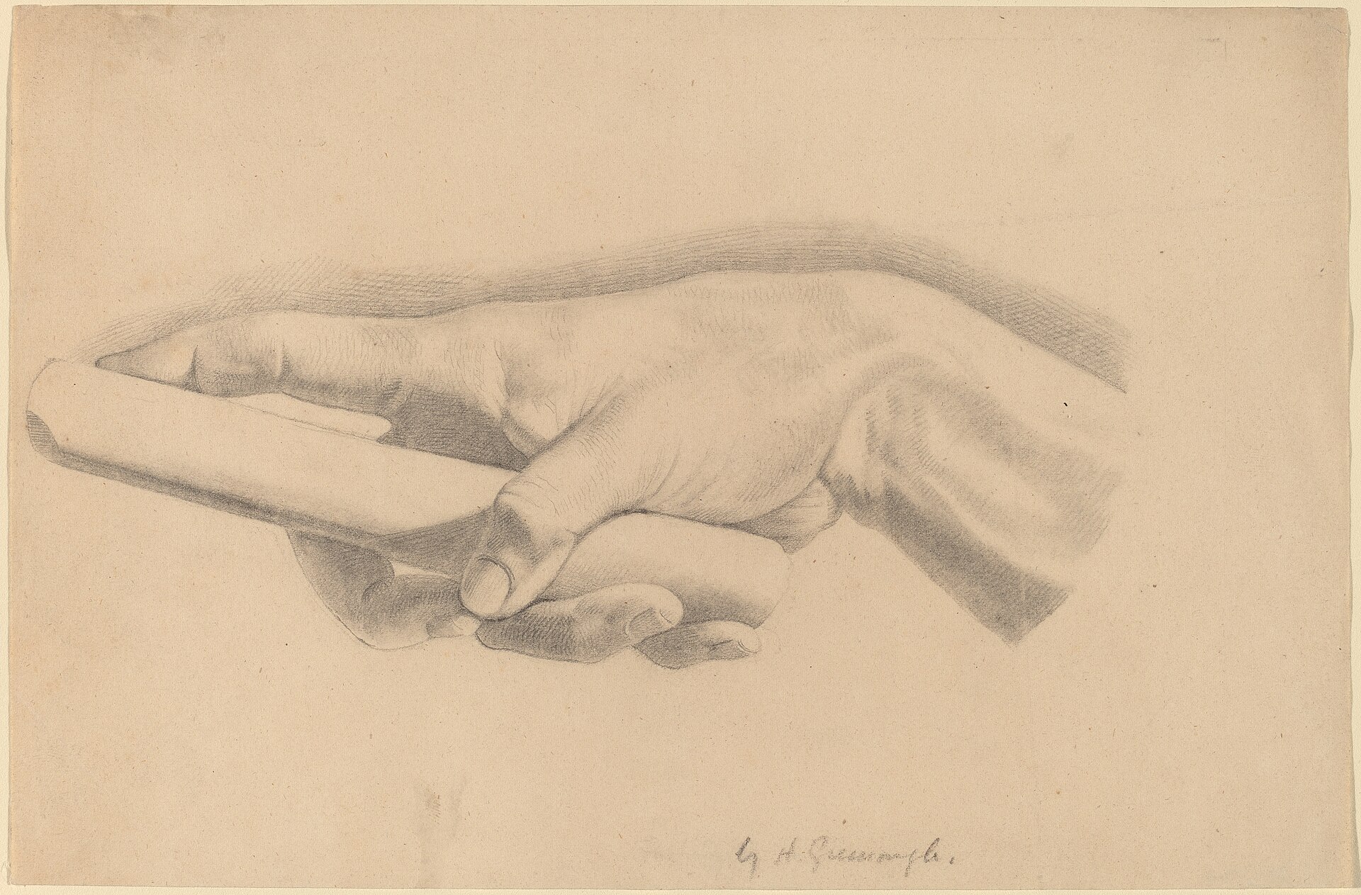 Horatio Greenough, Study of a Hand, NGA 56995 — Horatio Greenough