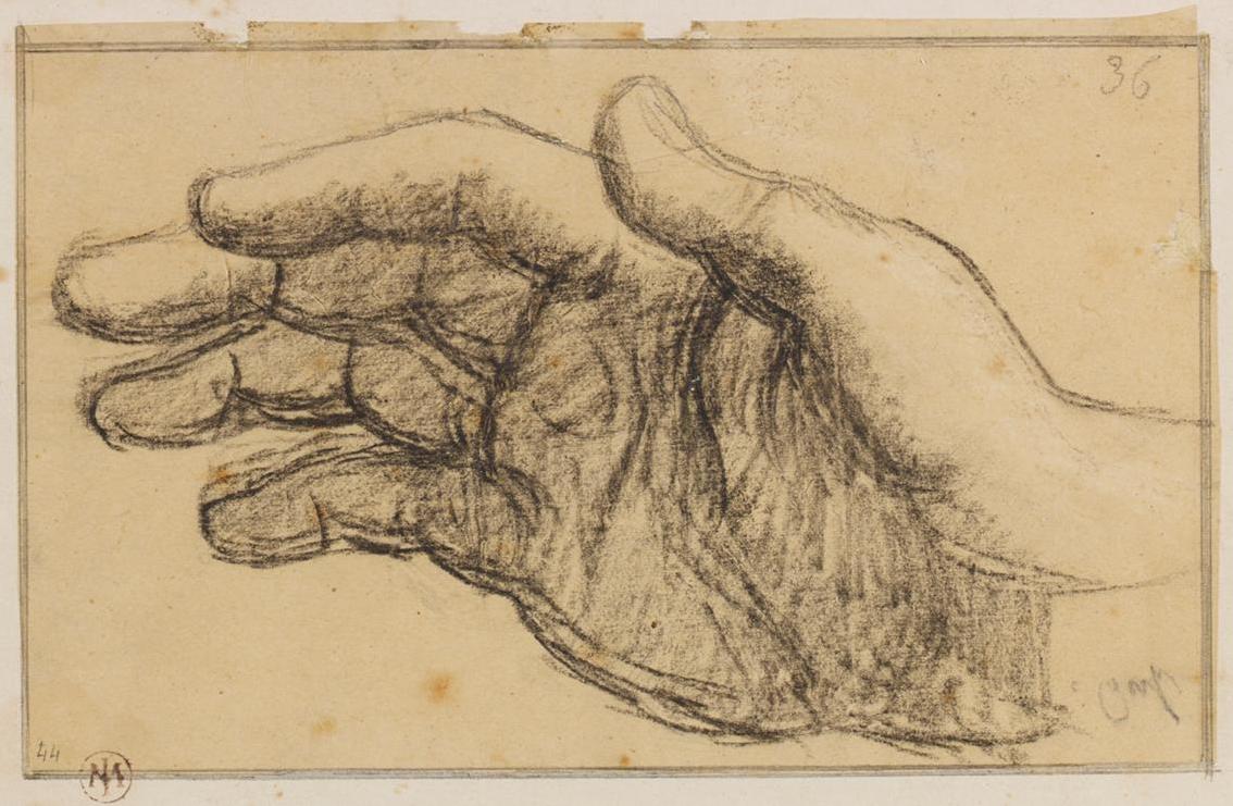 Ingres - MI.867.1843, Main droite ouverte — Jean-Auguste-Dominique Ingres
