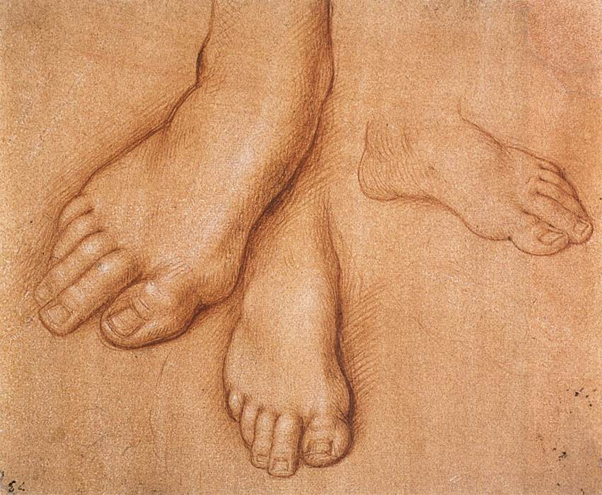 Cesare Da Sesto - Studies of Feet - WGA04687 — Cesare da Sesto