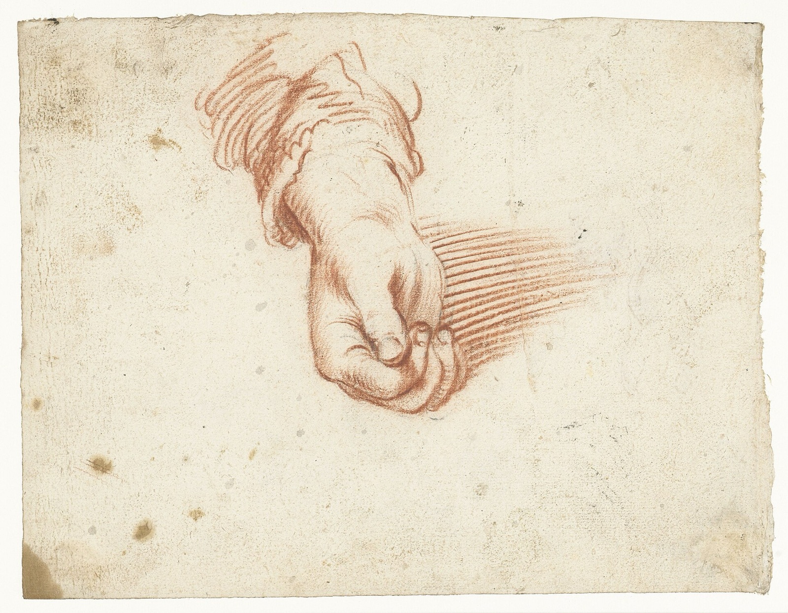 Studie van een gesloten hand, RP-T-00-587(R) — Unknown artist