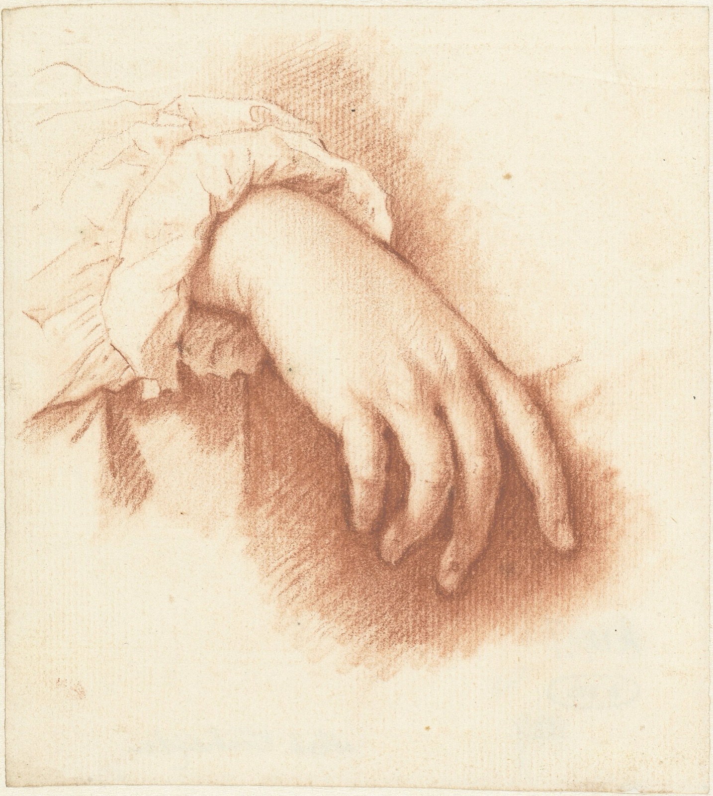 Studie van een rechterhand, RP-T-1889-A-1997 — Unknown artist