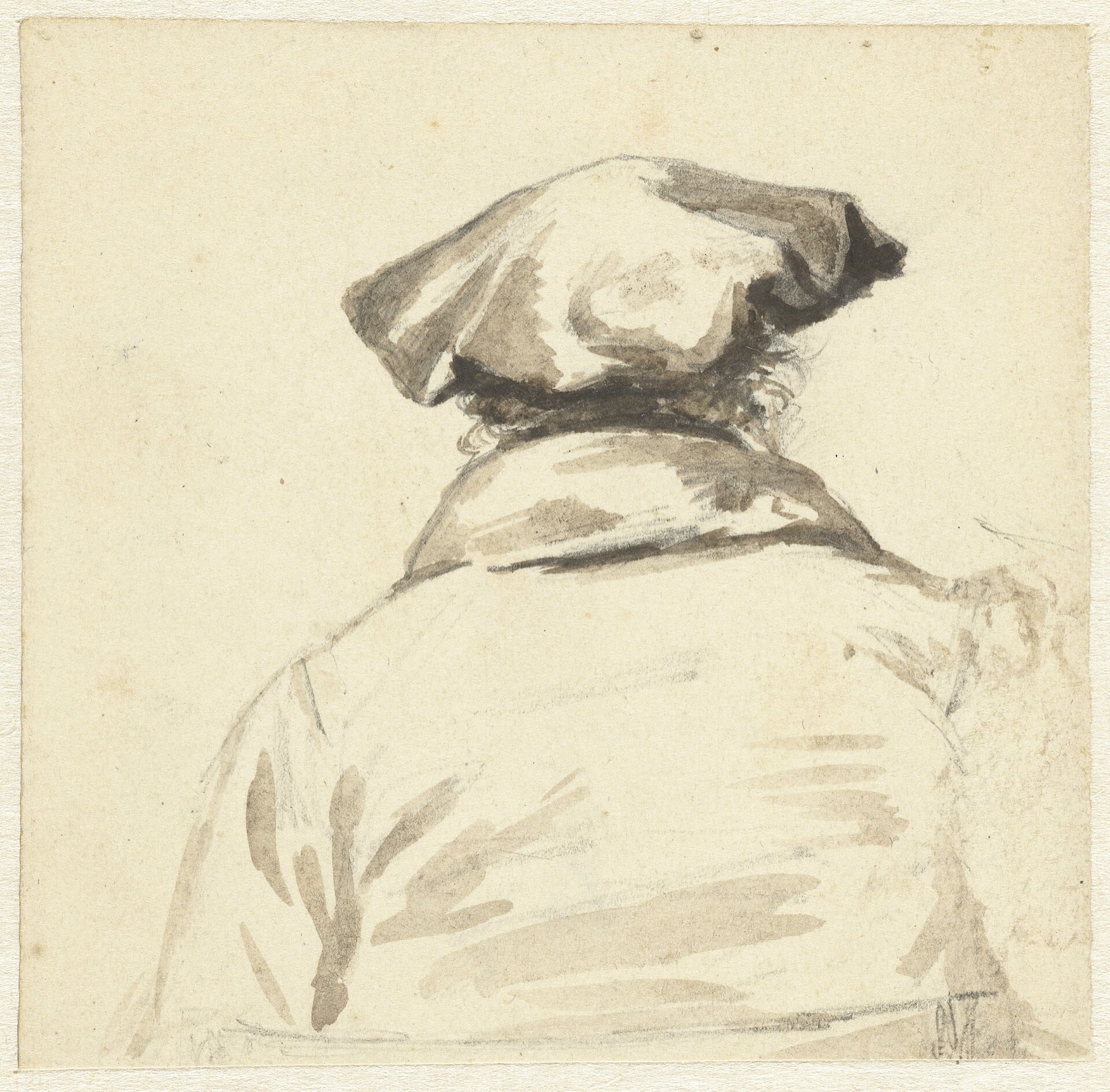 Man, op de rug gezien, RP-T-1962-96 — Artiste inconnu