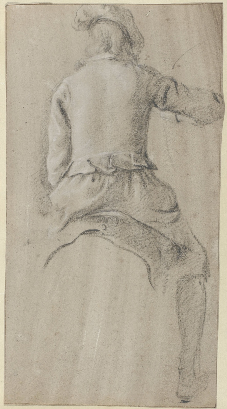 Man op zadel op de rug gezien, RP-T-1981-150 — Artista ignoto