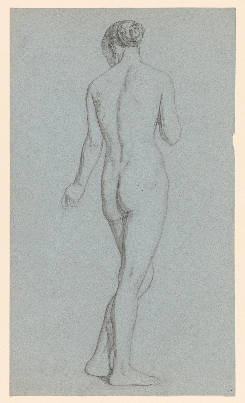 Staand vrouwelijk naakt, op de rug gezien, RP-T-1962-303 — Artiste inconnu