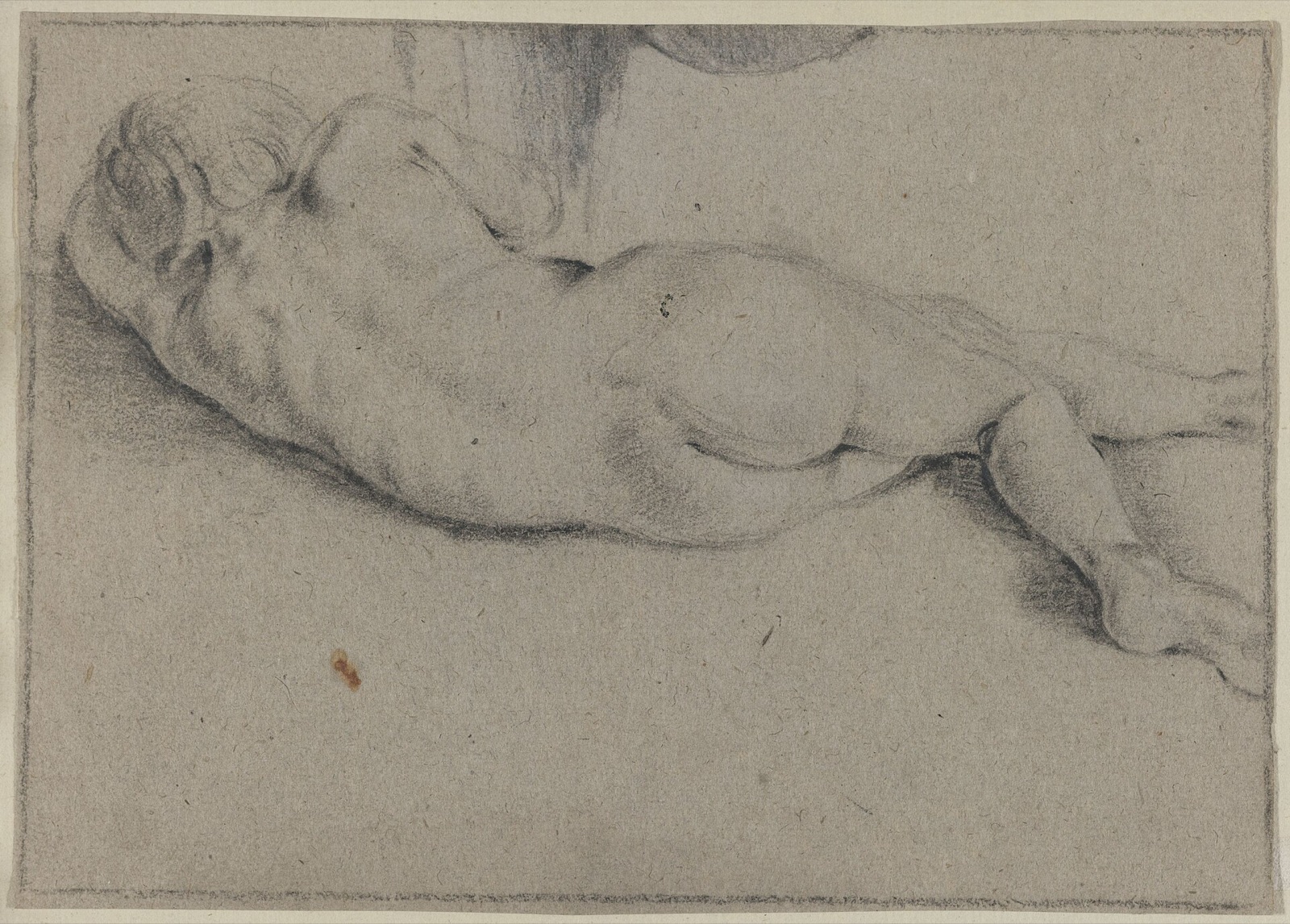 Liggend naakt op de rug gezien, RP-T-1981-191(R) — Artiste inconnu
