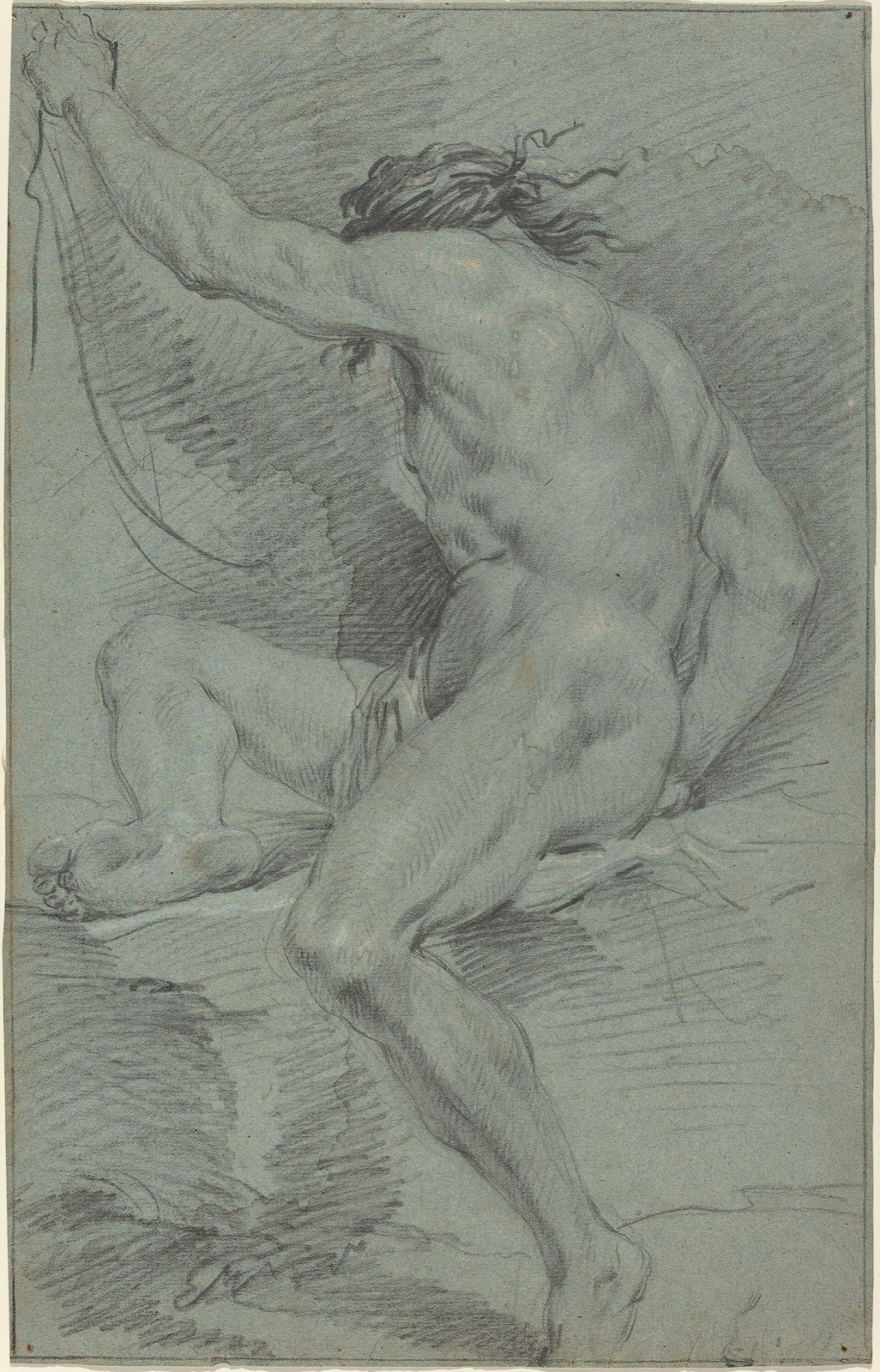 Italian 17th Century, Nude Figure (academic study), 17th century, NGA 11391 — Italian 17th Century