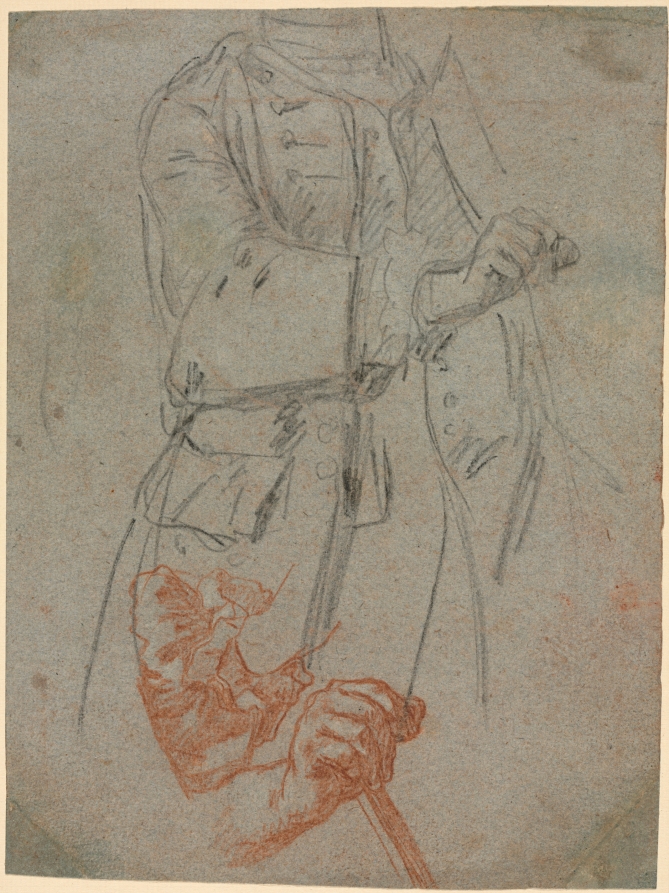 Studies of a Costume, Sleeve, and Hand — Pietro Longhi