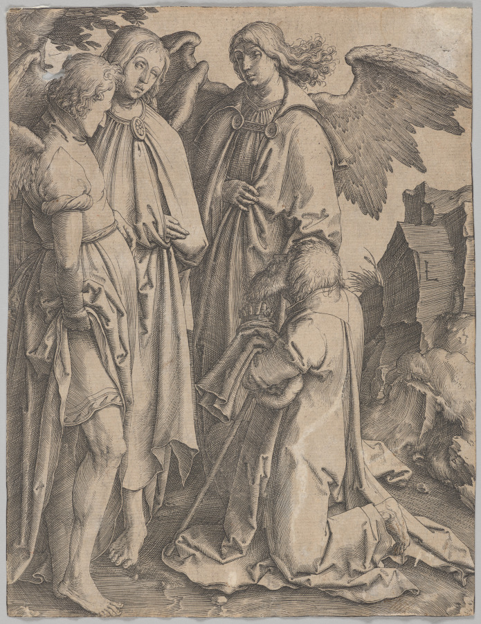 Abraham and the Angels — Lucas van Leyden