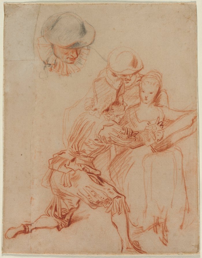 Study for "The Romancer" (Le Conteur) — Jean-Antoine Watteau