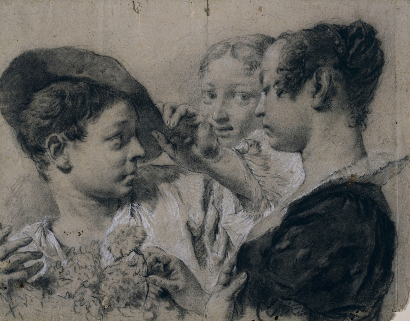 A Young Woman Buying a Pink from a Young Man — Giovanni Battista Piazzetta