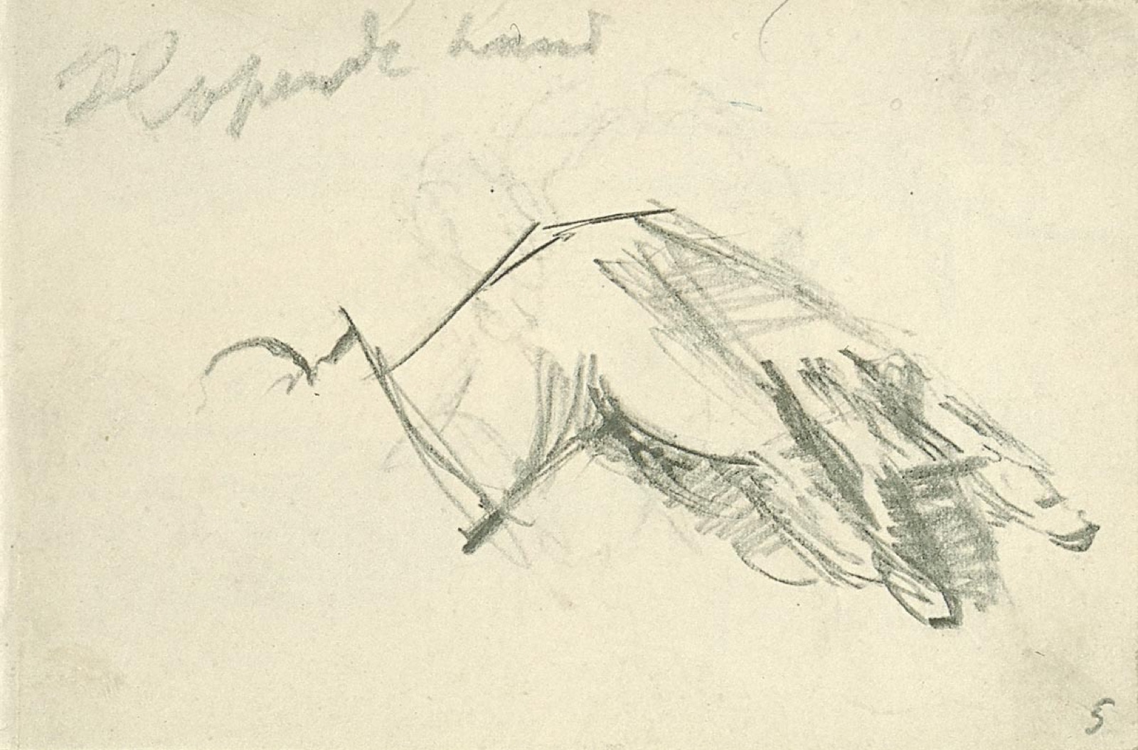Sketchbook 38, Sleeping Hand by Theo van Doesburg Centraal Museum AB4113-F — Theo van Doesburg